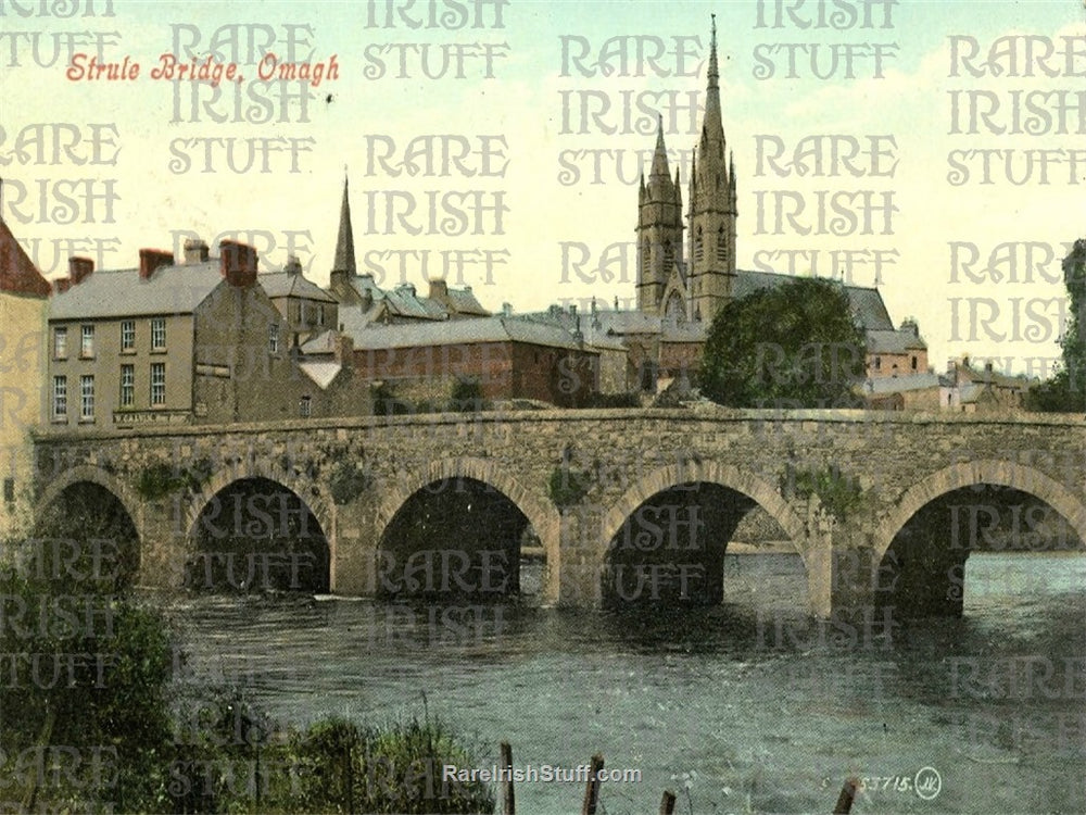 Strule Bridge, Omagh, Tyrone, Ireland, Rare Photo Tyrone, Old Photo