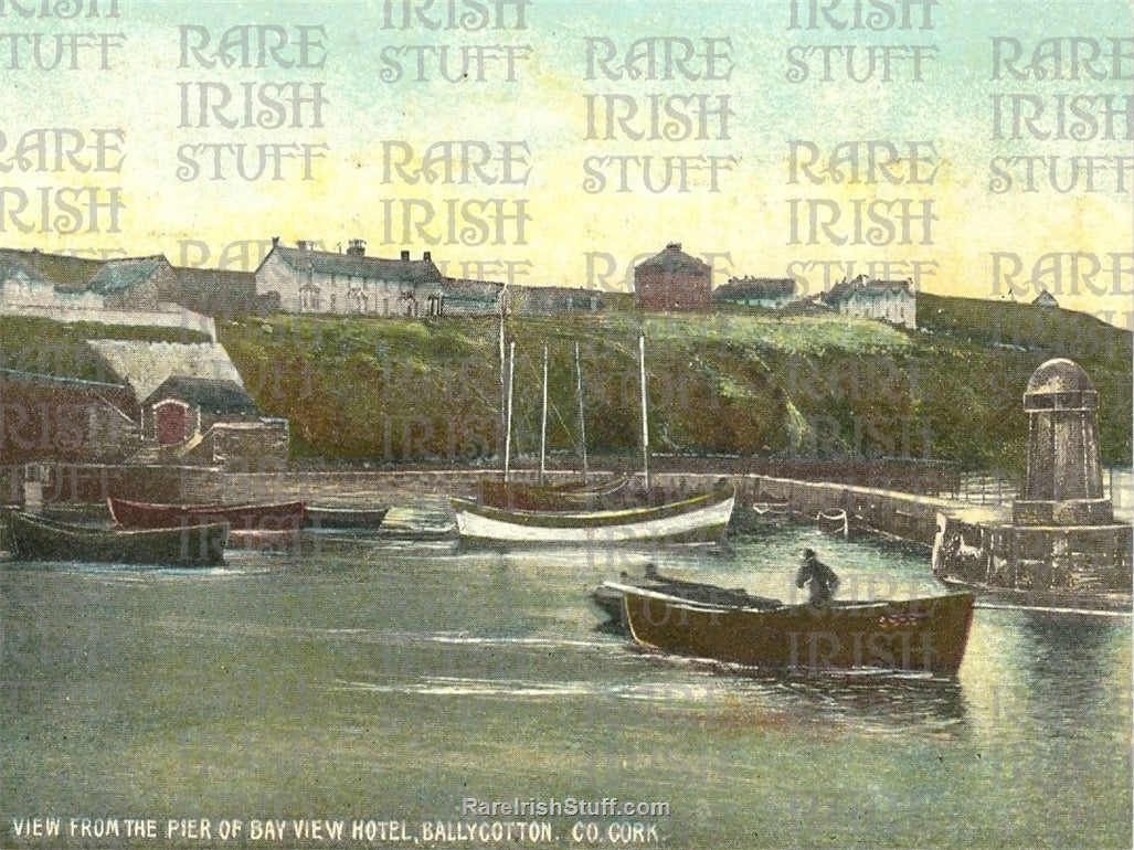 View from The Pier of Bayview Hotel, Ballycotton, Co. Cork, Ireland 1896