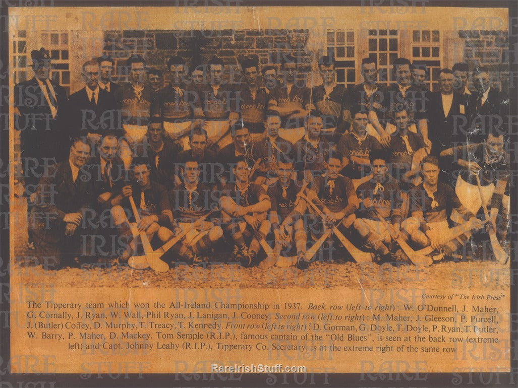 Tipperary GAA All Ireland Hurling Champions Squad, 1937