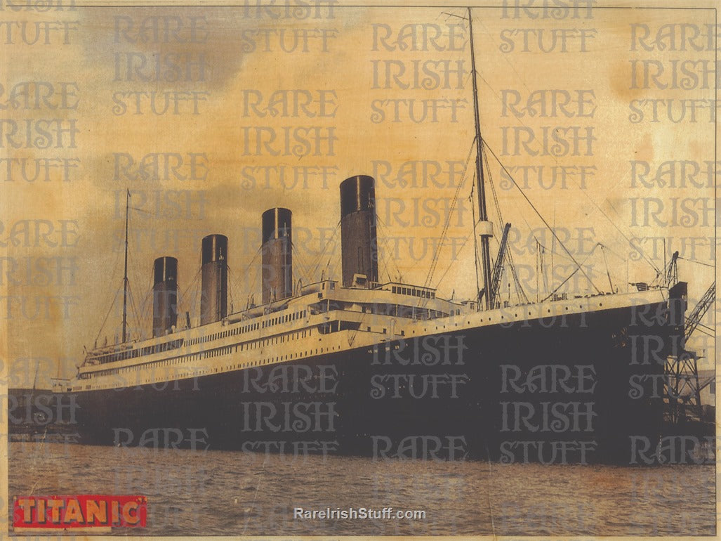 Titanic docked in Belfast, 1912