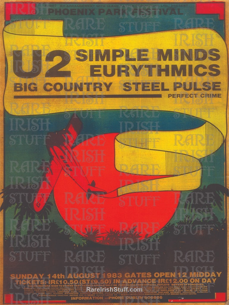 Phoenix Park Festival, U2, Simple Minds, Eurythmics, Dublin, 1983