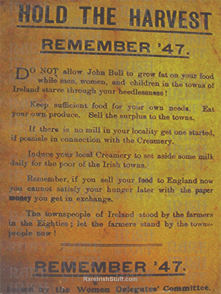 Remember 1847 - Irish Famine Farming Notice