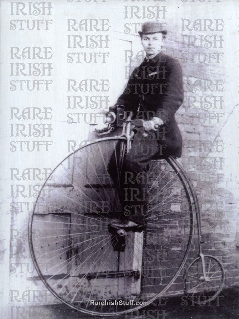 Sitting Upon A Penny Farthing, Ireland. c.1890