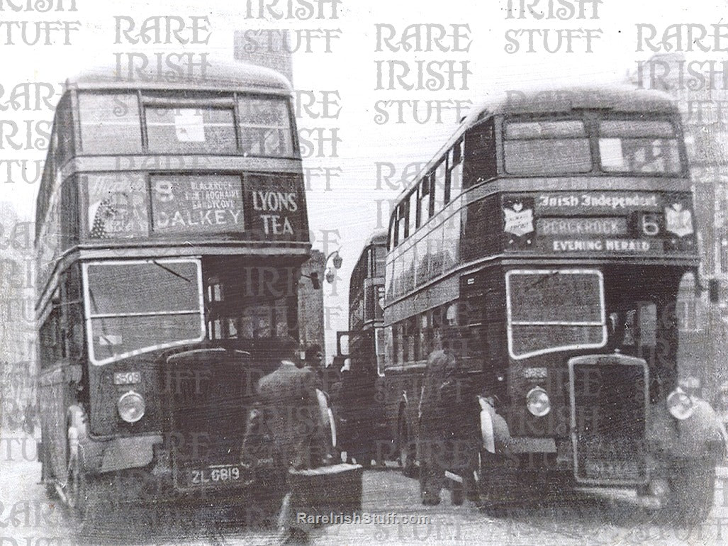 Blackrock & Dalkey Bus, O’Connell Street, Dublin, 1940's